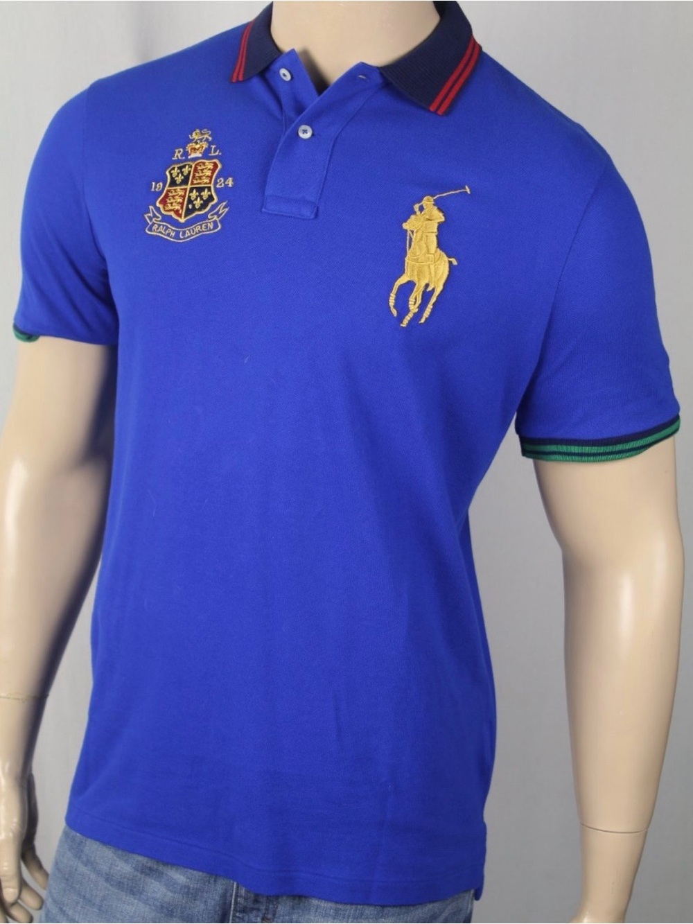 Ralph Lauren Polo Shirt in Royal Blue with Gold Embroidered Logo